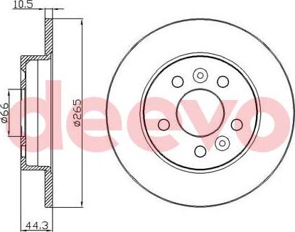 DEEVO BD28740 - Brake Disc autospares.lv