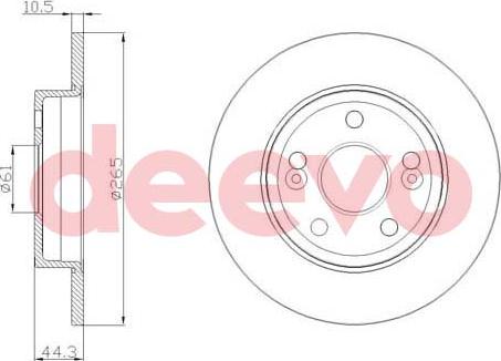 DEEVO BD28760 - Brake Disc autospares.lv