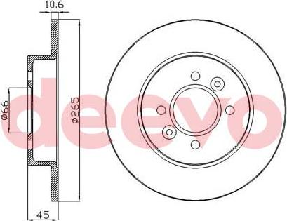 DEEVO BD28720 - Brake Disc autospares.lv