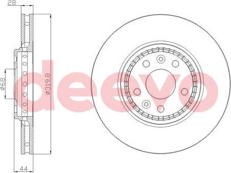 DEEVO BD23920 - Brake Disc autospares.lv