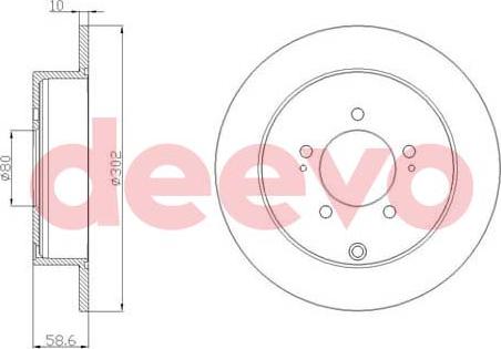 DEEVO BD23440 - Brake Disc autospares.lv