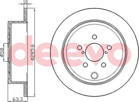 DEEVO BD23560 - Brake Disc autospares.lv