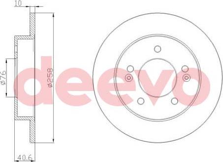 DEEVO BD23180 - Brake Disc autospares.lv