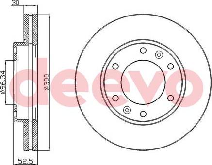 DEEVO BD23120 - Brake Disc autospares.lv