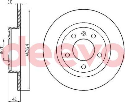 DEEVO BD23840 - Brake Disc autospares.lv