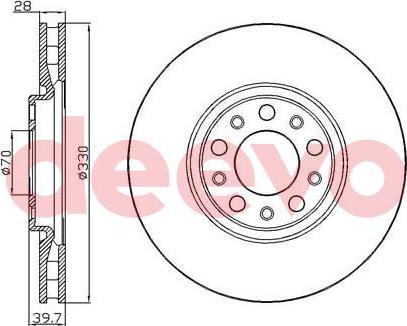 DEEVO BD23880 - Brake Disc autospares.lv