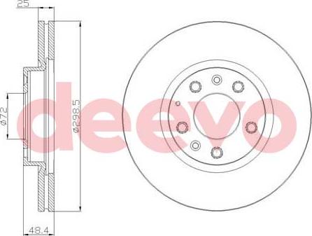 DEEVO BD23260 - Brake Disc autospares.lv