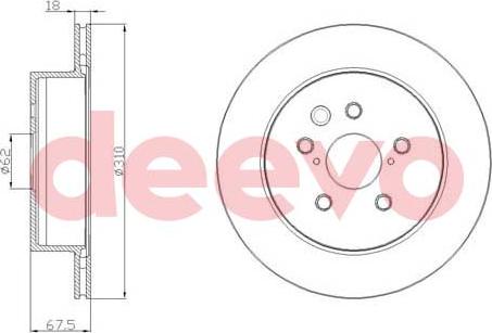 DEEVO BD23200 - Brake Disc autospares.lv