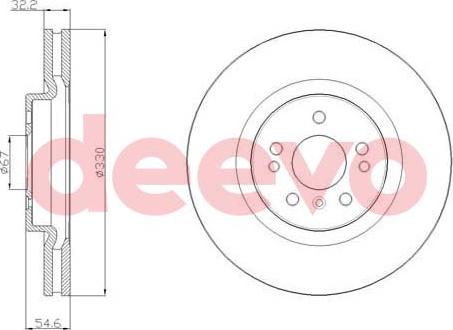 DEEVO BD23280 - Brake Disc autospares.lv