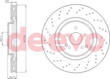 DEEVO BD22520 - Brake Disc autospares.lv