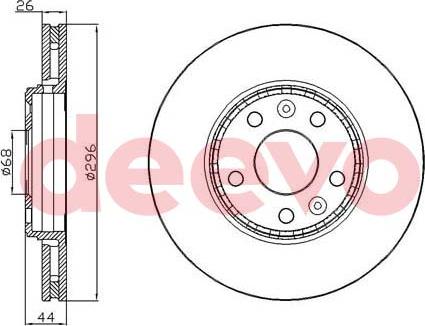 DEEVO BD22620 - Brake Disc autospares.lv