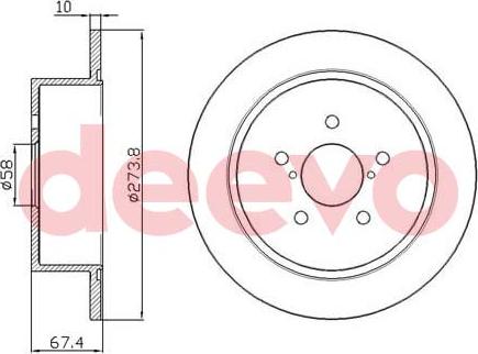 DEEVO BD22060 - Brake Disc autospares.lv