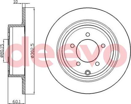 DEEVO BD22120 - Brake Disc autospares.lv