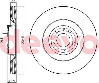 DEEVO BD22880 - Brake Disc autospares.lv