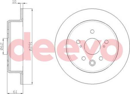 DEEVO BD22320 - Brake Disc autospares.lv