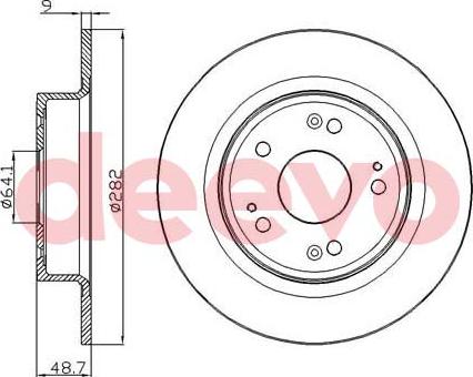 DEEVO BD22200 - Brake Disc autospares.lv