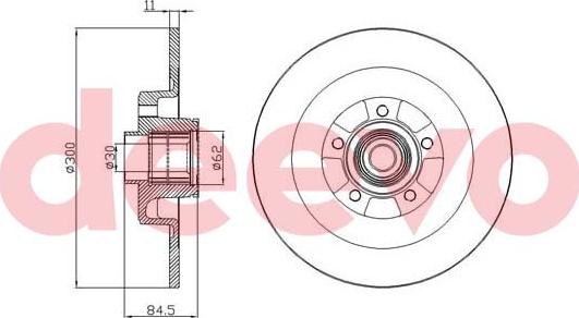 DEEVO BD22760 - Brake Disc autospares.lv