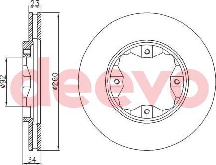 DEEVO BD27420 - Brake Disc autospares.lv