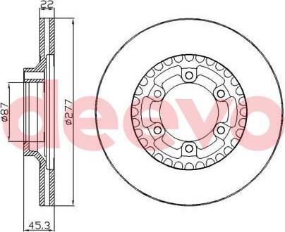 DEEVO BD27560 - Brake Disc autospares.lv