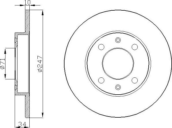 DEEVO BD27080 - Brake Disc autospares.lv