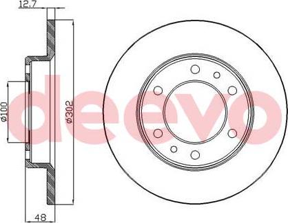 DEEVO BD27300 - Brake Disc autospares.lv