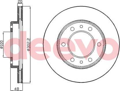 DEEVO BD27280 - Brake Disc autospares.lv