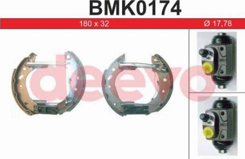 DEEVO BMK0174 - Brake Shoe Set autospares.lv