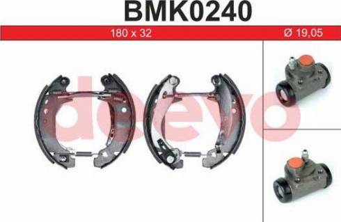 DEEVO BMK0240 - Brake Shoe Set autospares.lv