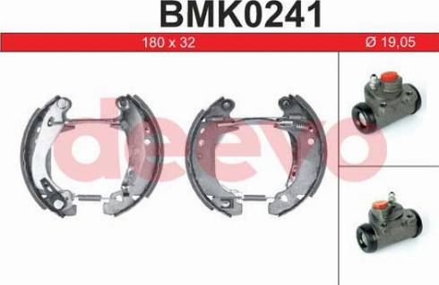 DEEVO BMK0241 - Brake Shoe Set autospares.lv