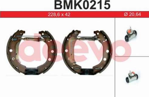 DEEVO BMK0215 - Brake Shoe Set autospares.lv