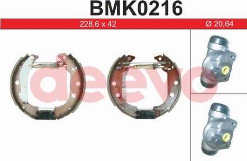 DEEVO BMK0216 - Brake Shoe Set autospares.lv