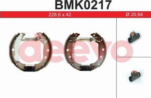 DEEVO BMK0217 - Brake Shoe Set autospares.lv