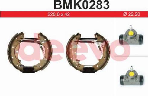 DEEVO BMK0283 - Brake Shoe Set autospares.lv