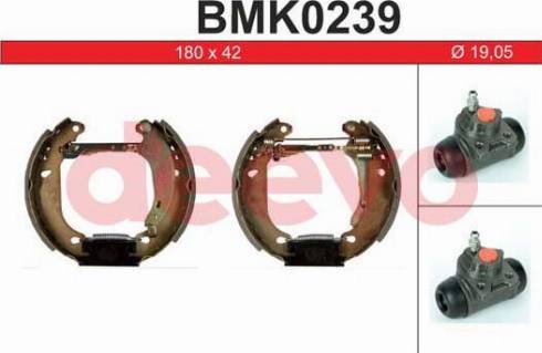 DEEVO BMK0239 - Brake Shoe Set autospares.lv