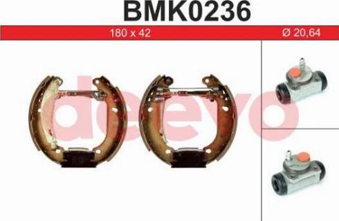 DEEVO BMK0236 - Brake Shoe Set autospares.lv