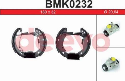 DEEVO BMK0232 - Brake Shoe Set autospares.lv