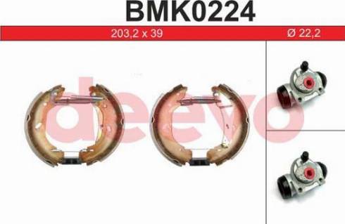 DEEVO BMK0224 - Brake Shoe Set autospares.lv