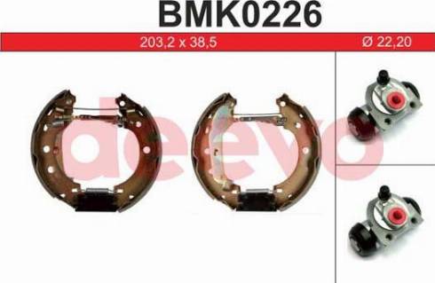 DEEVO BMK0226 - Brake Shoe Set autospares.lv