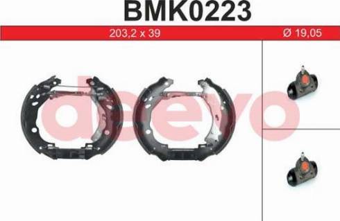 DEEVO BMK0223 - Brake Shoe Set autospares.lv