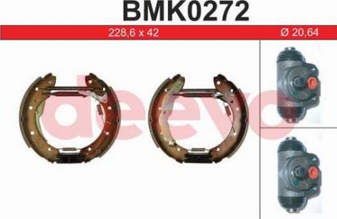 DEEVO BMK0272 - Brake Shoe Set autospares.lv