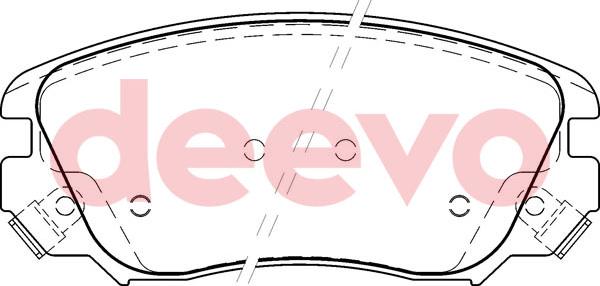 DEEVO BP59480 - Brake Pad Set, disc brake autospares.lv