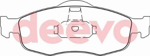 DEEVO BP59600 - Brake Pad Set, disc brake autospares.lv