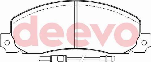 DEEVO BP59840 - Brake Pad Set, disc brake autospares.lv