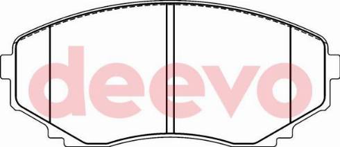 DEEVO BP59800 - Brake Pad Set, disc brake autospares.lv