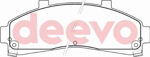 DEEVO BP59820 - Brake Pad Set, disc brake autospares.lv