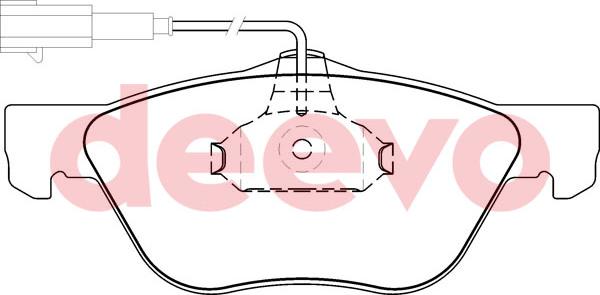 DEEVO BP59380 - Brake Pad Set, disc brake autospares.lv