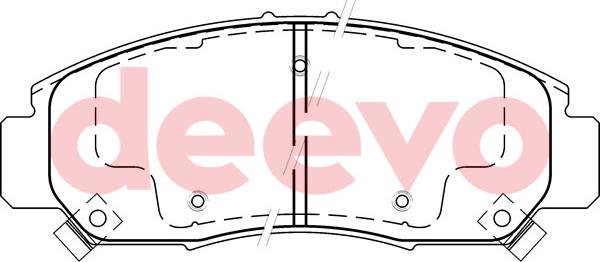 DEEVO BP59280 - Brake Pad Set, disc brake autospares.lv