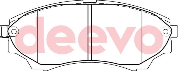 DEEVO BP59760 - Brake Pad Set, disc brake autospares.lv