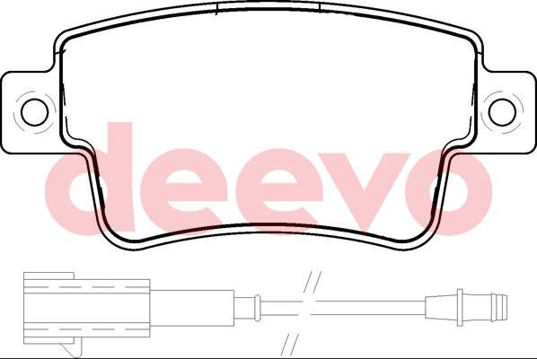 DEEVO BP54500 - Brake Pad Set, disc brake autospares.lv