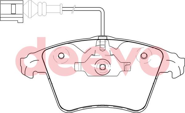 DEEVO BP54600 - Brake Pad Set, disc brake autospares.lv